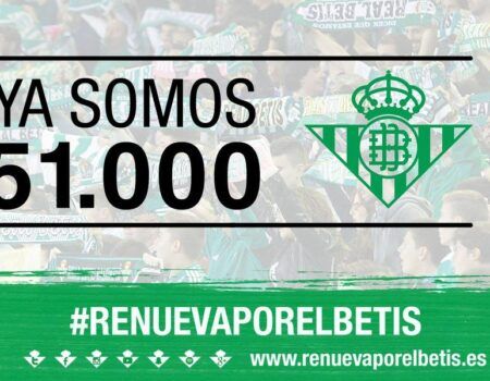 El Real Betis sigue batiendo cifras históricas y ya supera los 51.000 abonados