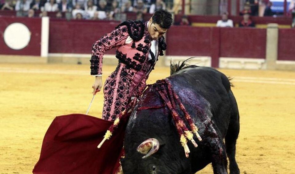 Cayetano Rivera, instantes antes de sufrir el percance.