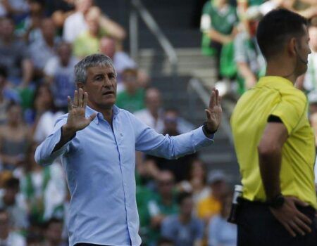 Setién: «Hemos ganando y estamos contentos, pero no estoy satisfecho»