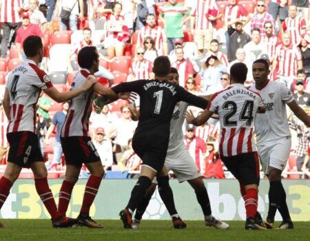 Todo son derrotas ligueras del Sevilla FC en San Mamés desde el año del «león y la cola»