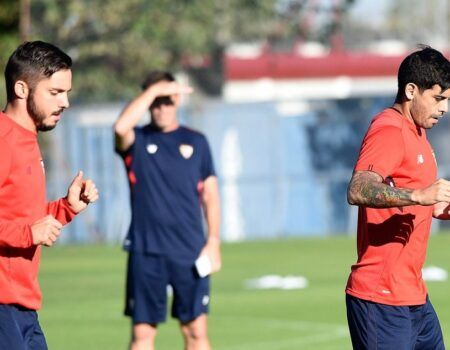 Banega y N’Zonzi entrenaron hoy con el grupo y Kjaer lo hizo en solitario