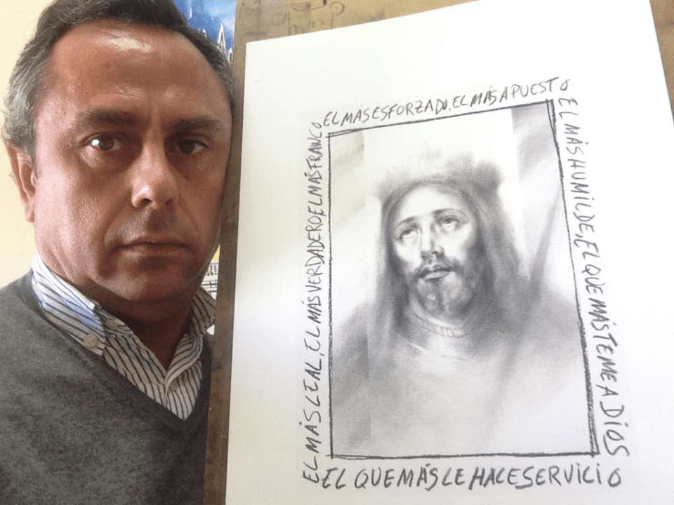 El pintor y profesor de CEU Andalucía refleja en su obra su homenaje a image1Murillo