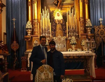 El novillero Manuel Triana y la Virgen de las Aguas