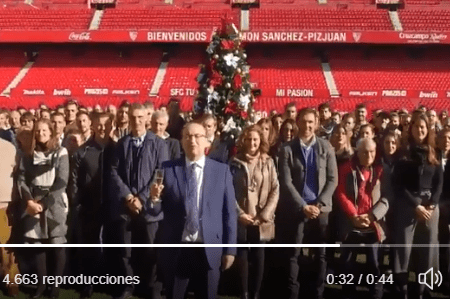 El video con la felicitación navideña del Sevilla FC