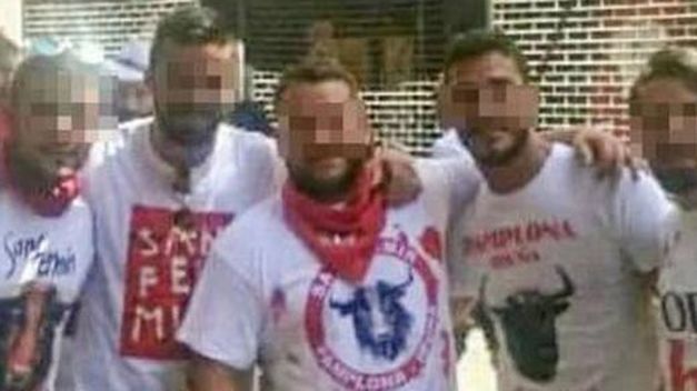 Los cínco jóvenes encausados por la violación grupal de Sanfermines.