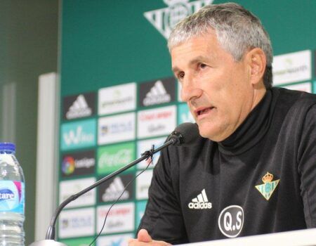 Setién: «El partido del Athletic es vital y vamos a necesitar la ayuda de la afición»