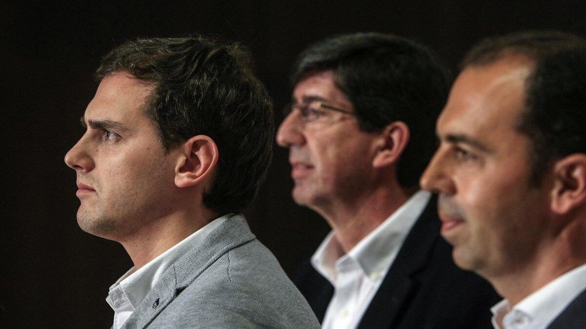 Albert Rivera, Juan Marín y Javier Millán