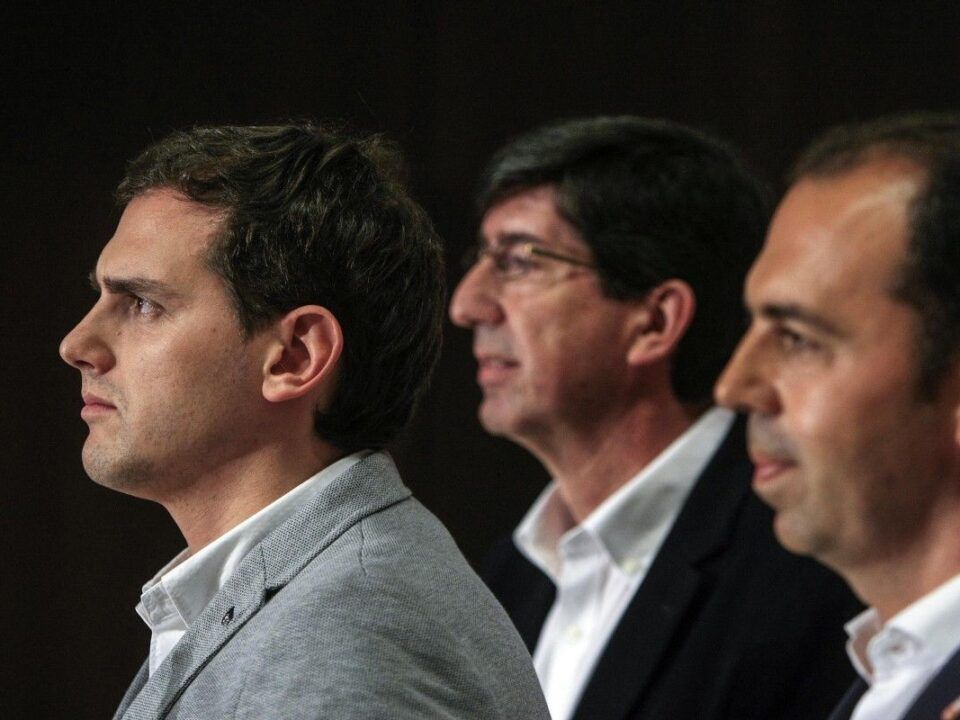 Albert Rivera, Juan Marín y Javier Millán