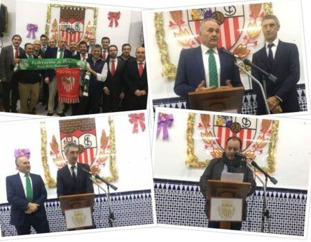 Fraternal convivencia entre las Peñas del Sevilla FC y del Real Betis en La Algaba