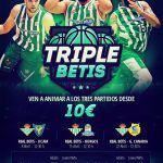 El Real Betis Energía Plus lanza una promoción para poder presenciar los tres próximos partidos desde 10€