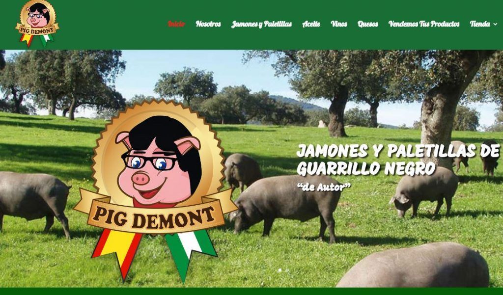 Esta es la página web de la empresa Pig Demont