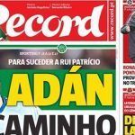 Adán, protagonista de la portada de hoy del diario ‘Record’