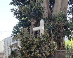 Destrozan la Cruz de la Iglesia de San Jacinto