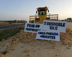 Los Palacios, en pie de guerra por la paralización de las obras de desdoble de la N-IV