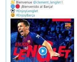 El FC Barcelona hace oficial la llegada de Lenglet, que tendrá una cláusula de 300 millones