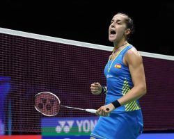 La onubense Carolina Marín, primera de la historia en ganar tres Mundiales de bádminton