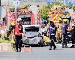 Retenciones en ambos sentidos en la A49 por un espectacular accidente