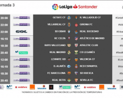 El derbi Real Betis-Sevilla FC se jugará el domingo 2 de septiembre a las 20.45h