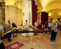 Comienza la restauración del Cristo de la Buena Muerte