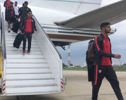 El Sevilla FC aterrizó al mediodía en Krasnodar tras sobrevolar Europa durante toda la mañana