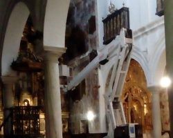 Obras en la iglesia de la Misericordia