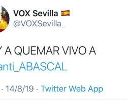 Hackeo masivo a las cuentas de Twitter de VOX. Amenazas de muerte a Santiago Abascal