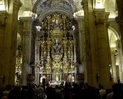 Funeral solemne por María del Carmen Gil Otero, esposa de Otto Moeckel