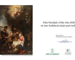 Un Belén en la felicitación de Navidad de la Junta de Andalucía