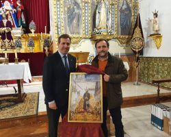 Juan Carlos Hervás ganador del concurso de Santa Genoveva con una imagen de Nuestro Padre Jesús Cautivo por el Arco del Postigo