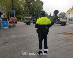 Refuerzo en Sevilla de los controles de la Policía Local  y aumento de las denuncias por incumplirse el confinamiento