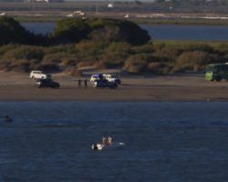 Madrugada movidita en Doñana. Amplio dispositivo policial y mucho tráfico esta madrugada en la desembocadura