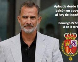 Aplausos en apoyo de S.M. el Rey, esta tarde a las 20:00 horas