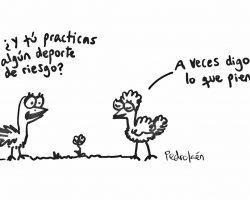 Profesor Jaén a trazos. Deporte de riesgo