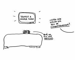 Profesor Jaén a trazos. «Vamos a morir todos»