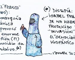 Isabel Franco de no haberse producido la «invasión» hispánicaLa viñeta de Ramón
