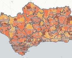 Niveles de alerta por Covid en los distritos sanitarios andaluces