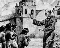 Los indios apaches quieren la cabellera de Fray Junípero