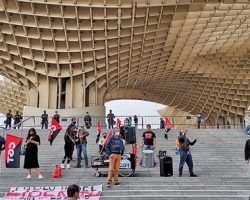 Fracasa en Sevilla la manifestación en apoyo del rapero Hasel 