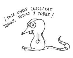 Profesor Jaén a trazos¡Fascistas!