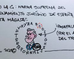 Sánchez Pasapalabra. Con la «C»: Norma suprema del ordenamiento jurídico de EspañaLa Viñeta de Ramón