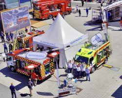 La feria internacional Interschutz valora la tecnología andaluza de Surtruck en contraincendios, 100 % eléctrica y sin emisiones