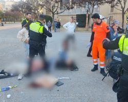 Cinco personas heridas por el vuelco de un coche de caballos en el Parque de María Luisa