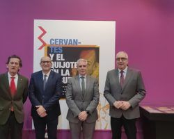 Inaugurada la exposición “Cervantes y el Quijote en la escuela” en el Círculo Mercantil e Industrial de SevillaLa exposición ofrece un recorrido a través de los diversos formatos que ha tenido la obra más reconocida de Miguel de Cervantes