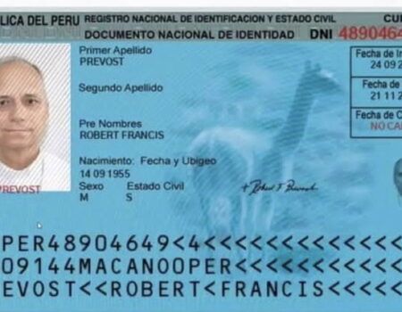 El DNI peruano del Papa León XIV